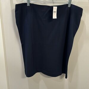 NWT navy stretch skirt